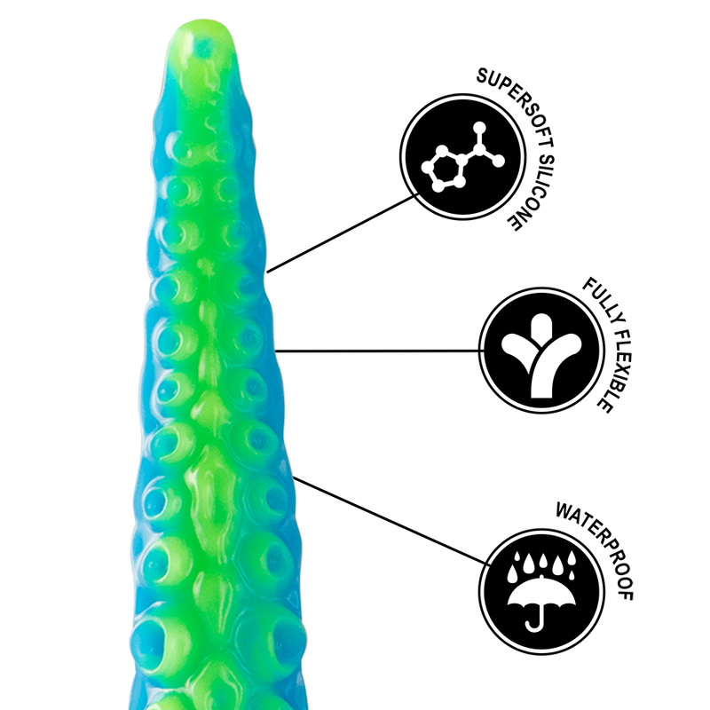 EPIC - GODE TENTACLE MINCE FLUORESCENT SCYLLA PETITE TAILLE - Sensualia