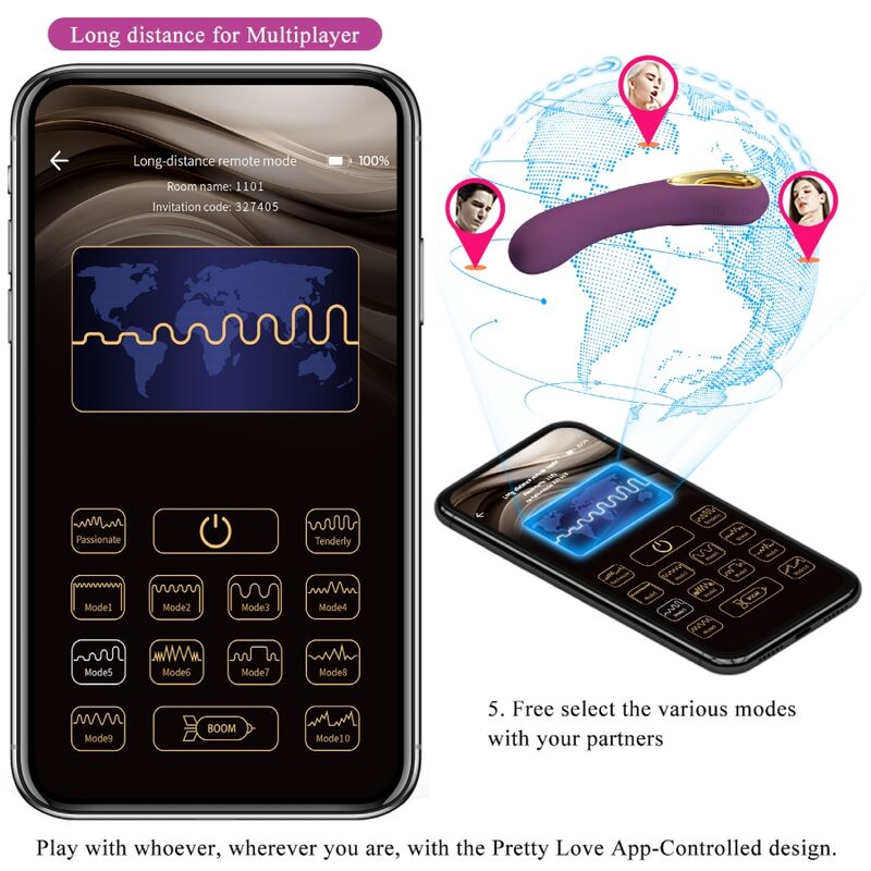 PRETTY LOVE - ETHAN VIBRATEUR RECHARGEABLE VIOLET - Sensualia