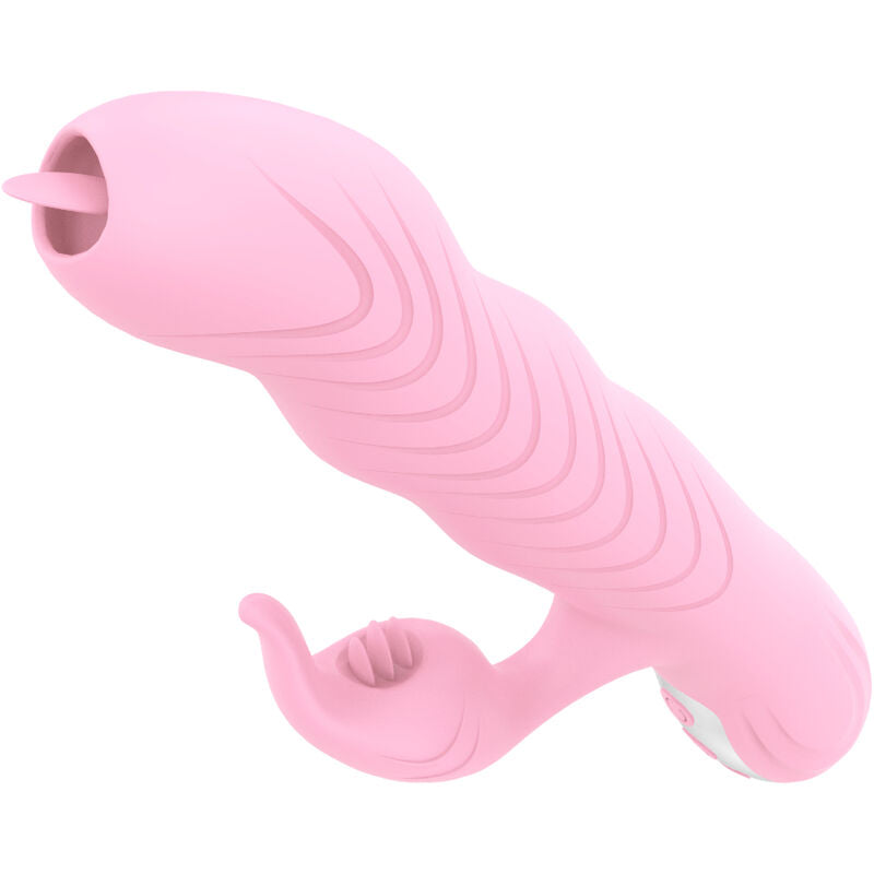 ARMONY - VIBRATEUR MARCIA & POUSSÉE DOUBLE LANGUE EFFET CHALEUR ROSE - Sensualia