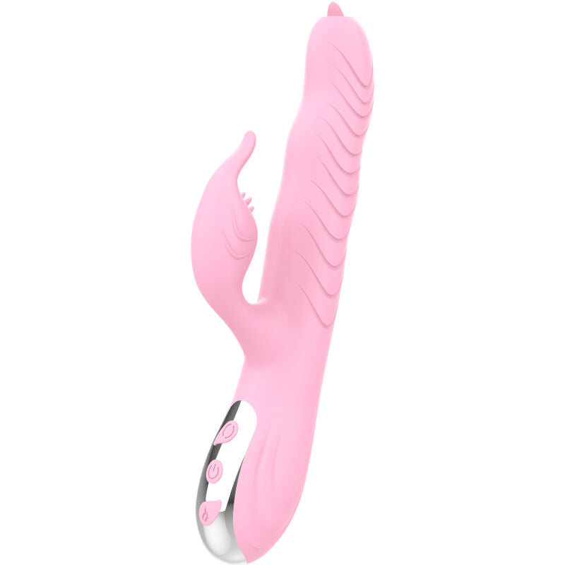 ARMONY - VIBRATEUR MARCIA & POUSSÉE DOUBLE LANGUE EFFET CHALEUR ROSE - Sensualia