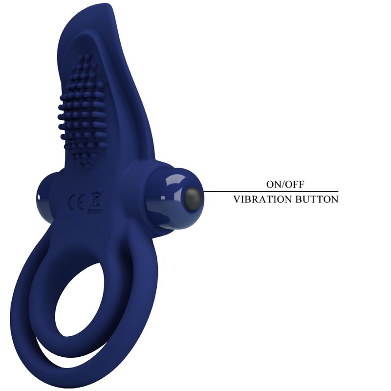 PRETTY LOVE - BRONSON BAGUE DOUBLE AVEC VIBRATION BLEU - Sensualia