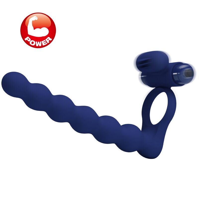 PRETTY LOVE - AJMAL ANNEAU VIBRANT AVEC PLUG BLEU - Sensualia