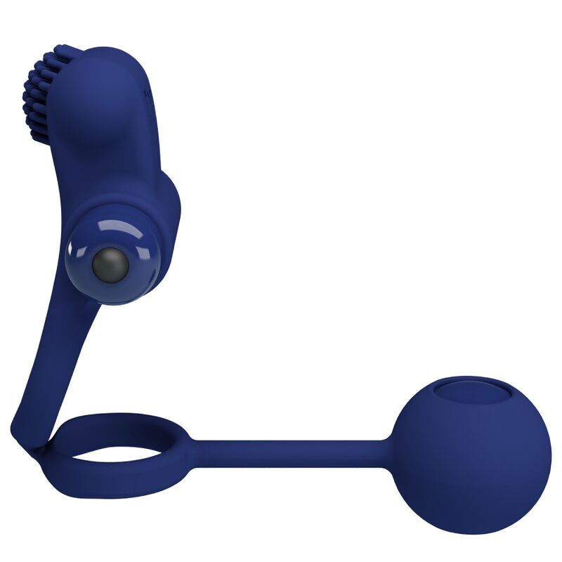 PRETTY LOVE - REMINGTON DOUBLE ANNEAU VIBRANT AVEC PLUG BLEU - Sensualia