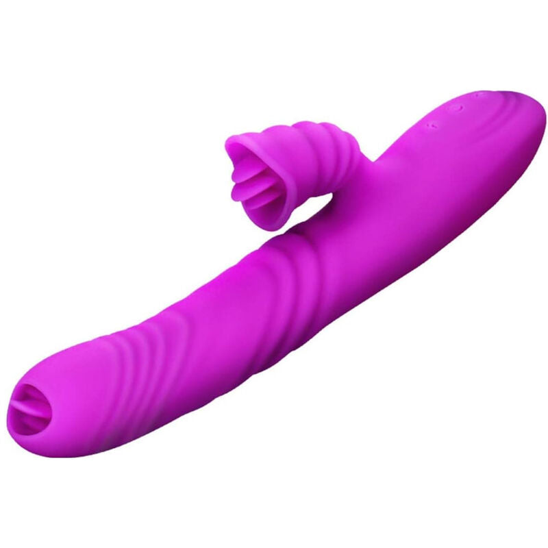 ARMONY - VIBRATEUR MULTIFONCTION ANGELIA DOUBLE LANGUE EFFET CHALEUR VIOLET - Sensualia