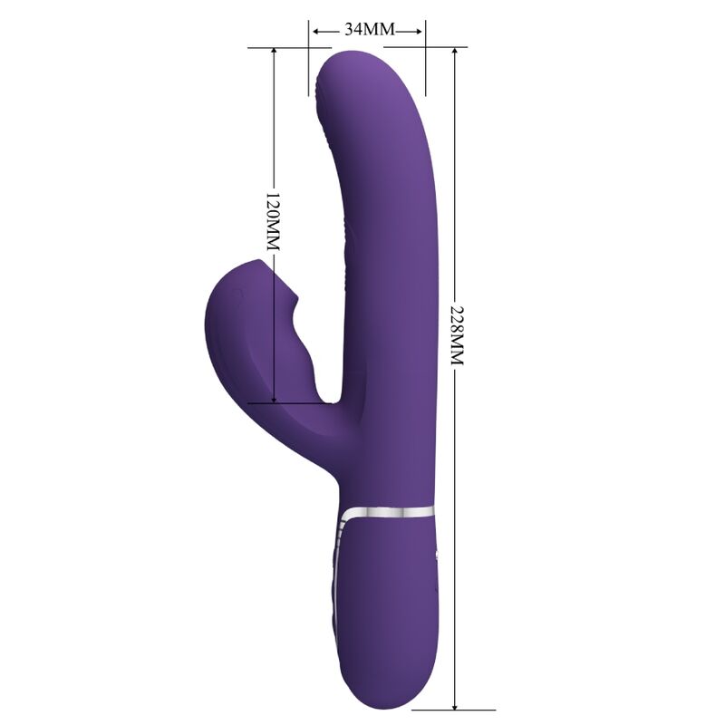 PRETTY LOVE - PERLITA VIBRATEUR G-SPOT 3 EN 1 MULTIFONCTION VIOLET - Sensualia