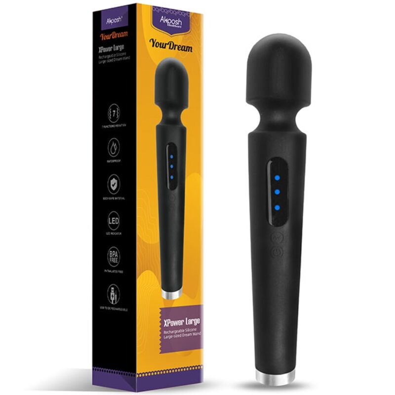 ARMONY - X POWER GRAND MASSAGE & VIBRATEUR 7 VIBRATIONS NOIR - Sensualia