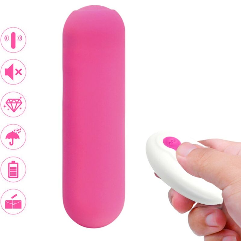 ARMONY - SPLASH JOIE VIBRATEUR BULLET TÉLÉCOMMANDE EN SILICONE 10 VIBRATIONS 75 X 19 CM ROSE - Sensualia