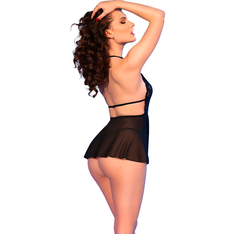 CHILIROSE - CR 4720 BABYDOLL & TANGA NEGRO S - Sensualia