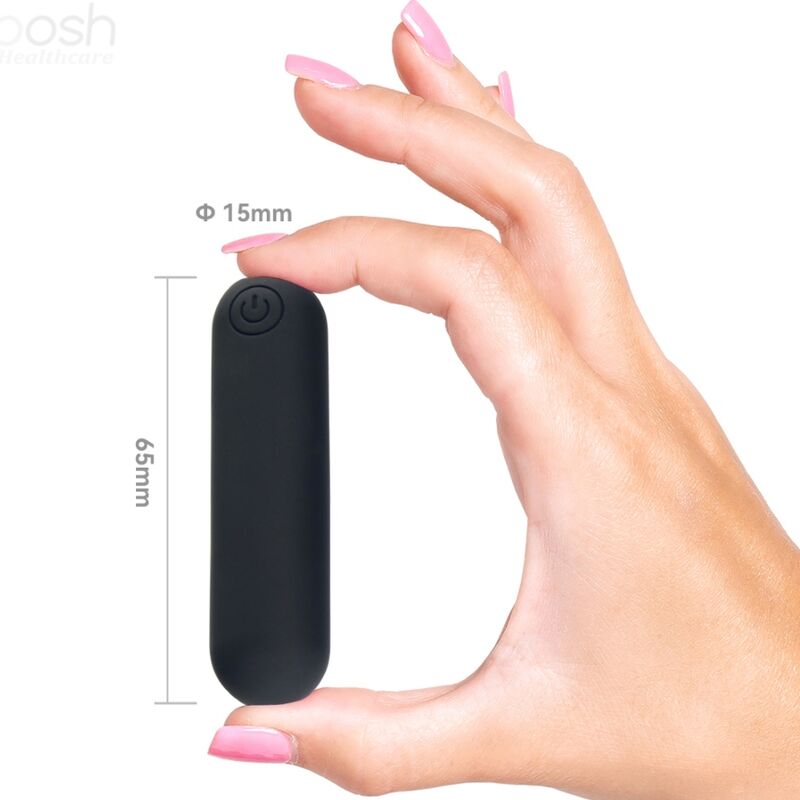 ARMONY - SPLASH JOLINE VIBRATEUR BULLET TÉLÉCOMMANDE EN SILICONE 10 VIBRATIONS 65 X 15 CM NOIR - Sensualia