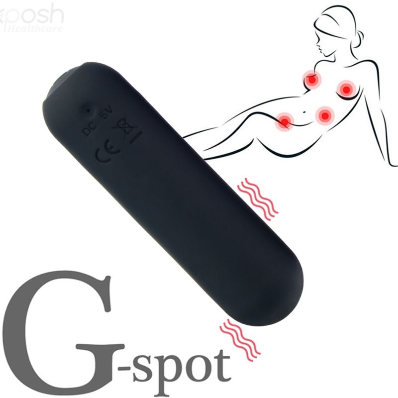 ARMONY - SPLASH JOIE VIBRATEUR BULLET TÉLÉCOMMANDE EN SILICONE 10 VIBRATIONS 75 X 19 CM NOIR - Sensualia