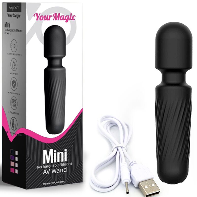 ARMONY - YOUR MAGIC MASSEUR & VIBRATEUR RECHARGEABLE 10 VIBRATIONS NOIR - Sensualia