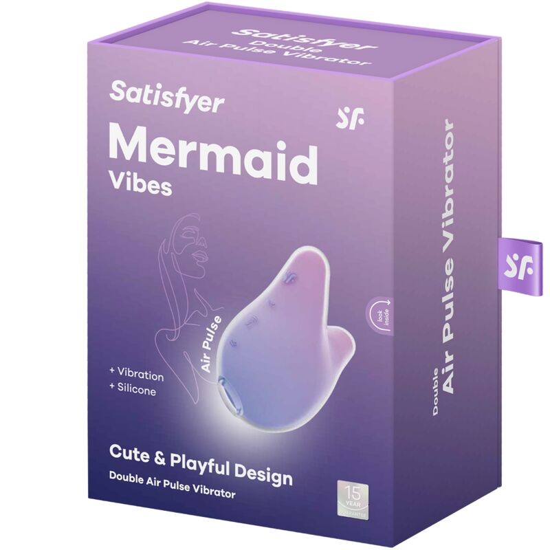 SATISFYER - MERMAID VIBES STIMULATEUR & VIBRATEUR VIOLET ET ROSE - Sensualia