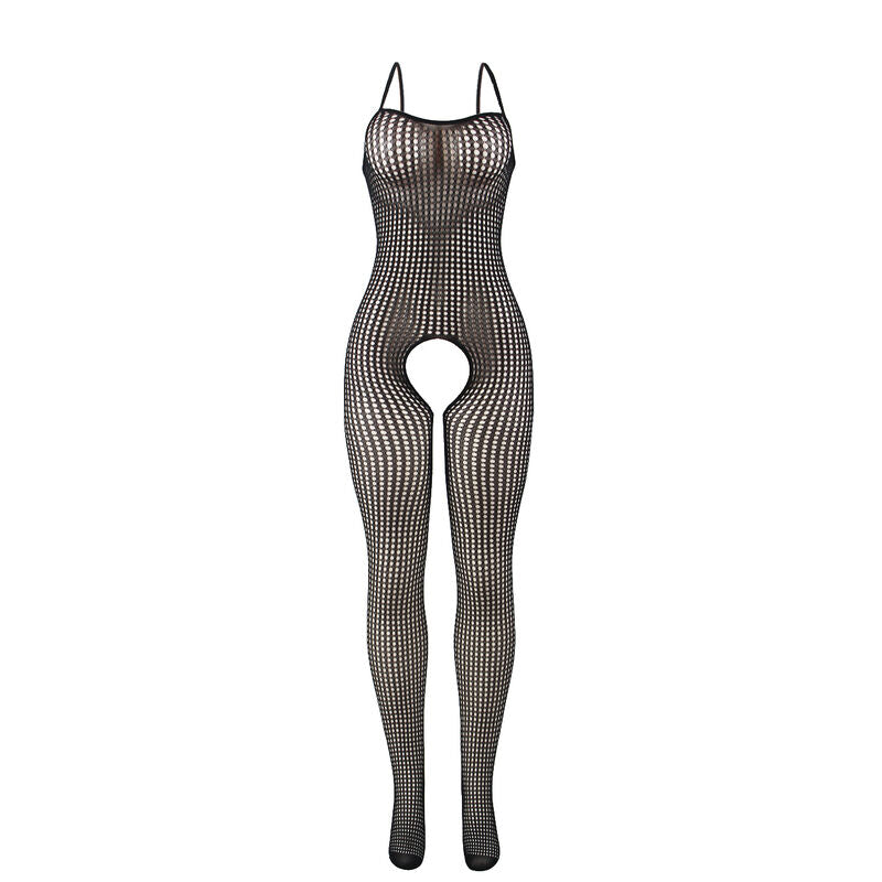 SUBBLIME - 951726 BODYSTOCKING NOIR EN RÉSILLE ÉLASTIQUE SANS FOURRURE TAILLE UNIQUE - Sensualia