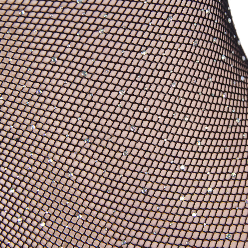 SUBBLIME - 952297 BODY RÉSEILLE BRILLANT AVEC ÉPAULES DÉNUDÉES MANCHES LONGUES NOIR TAILLE UNIQUE - Sensualia