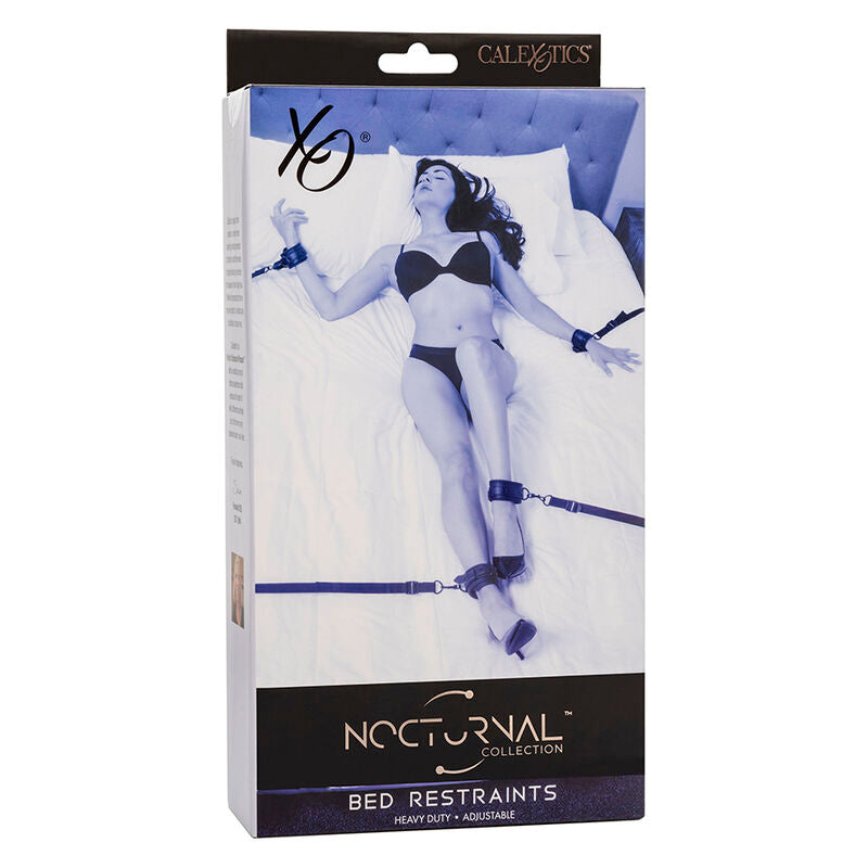 CALEXOTICS - NOCTURNAL CEINTURE DE LIT RÉGLABLE EN CUIR NOIR - Sensualia