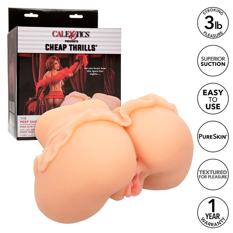 CALEXOTICS - THE PEEP SHOW GIRL DOUBLE MASTURBATEUR RÉALISTE CHAIR - Sensualia