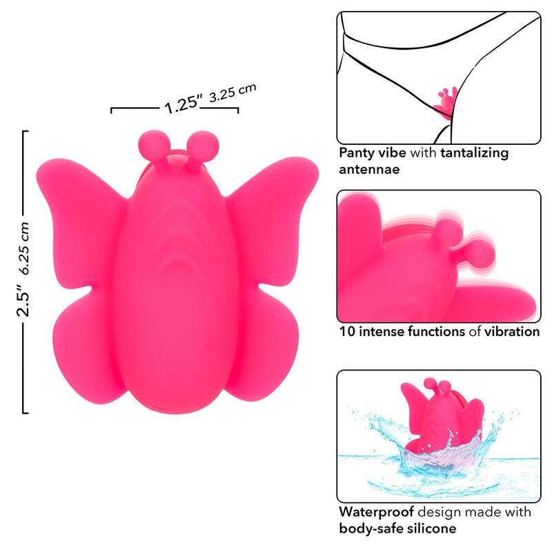 CALEXOTICS - NEON VIBES FLUTTER VIBE STIMULATEUR 10 VIBRATIONS ROSE - Sensualia