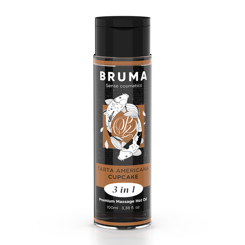 BRUMA - HUILE DE MASSAGE PREMIUM EFFET CHALEUR SAVEUR CUPCAKE 3 EN 1 - 100 ML BRUMA