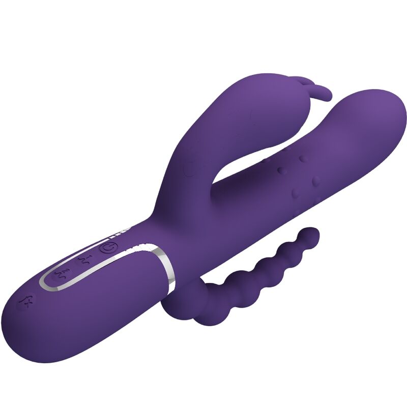 PRETTY LOVE - CAMMY TRIPLE VIBRATEUR MULTIFONCTION 4 EN 1 VIOLET - Sensualia