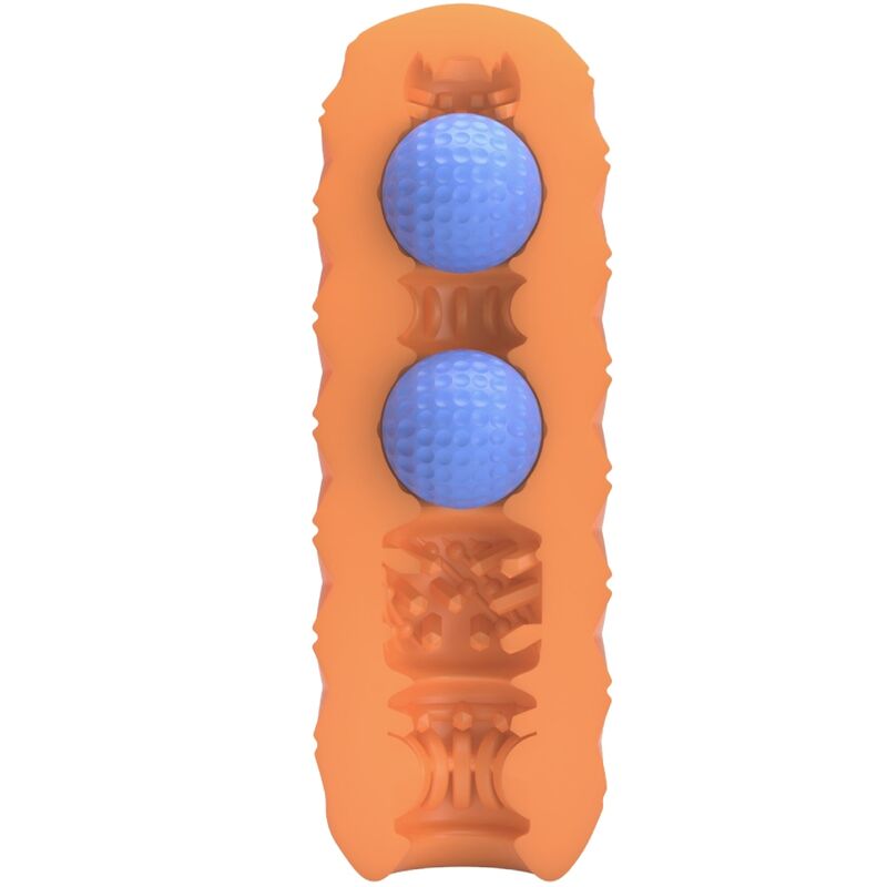 PRETTY LOVE - MASTURBATEUR POUR HOMME À DEUX BOULES ORANGE - Sensualia