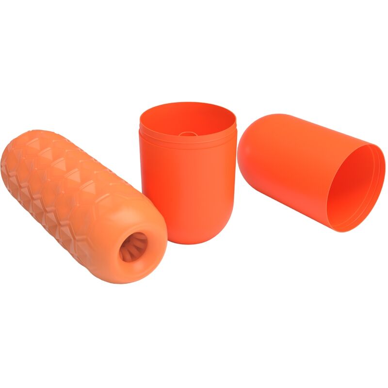 PRETTY LOVE - MASTURBATEUR POUR HOMME À DEUX BOULES ORANGE - Sensualia