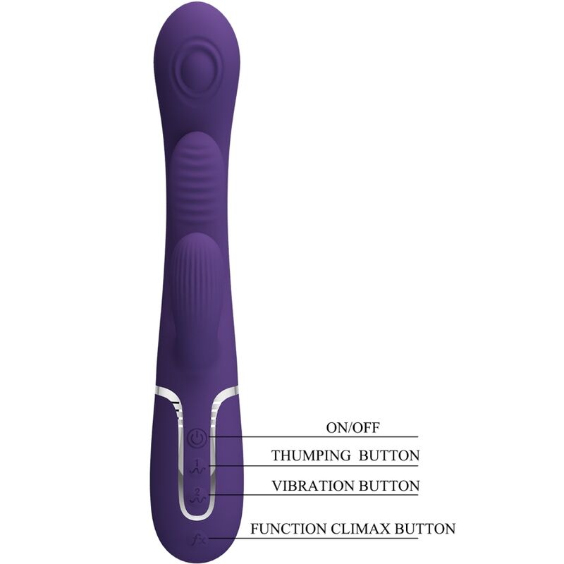 PRETTY LOVE - SHANIA TRIPLE RABBIT VIBRATEUR MULTIFONCTION VIOLET - Sensualia
