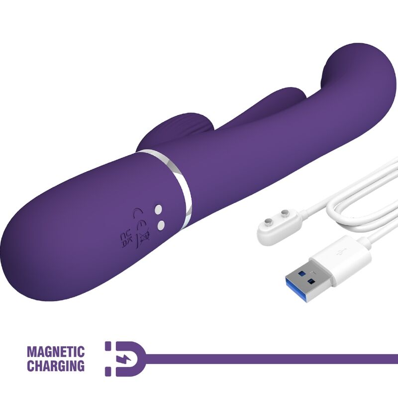 PRETTY LOVE - SHANIA TRIPLE RABBIT VIBRATEUR MULTIFONCTION VIOLET - Sensualia