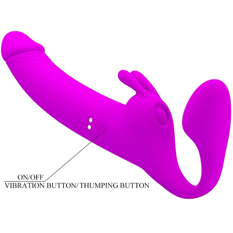 PRETTY LOVE - ZANINI STRAPLESS STRAP-ON 10 VIBRATIONS VIOLET - Sensualia