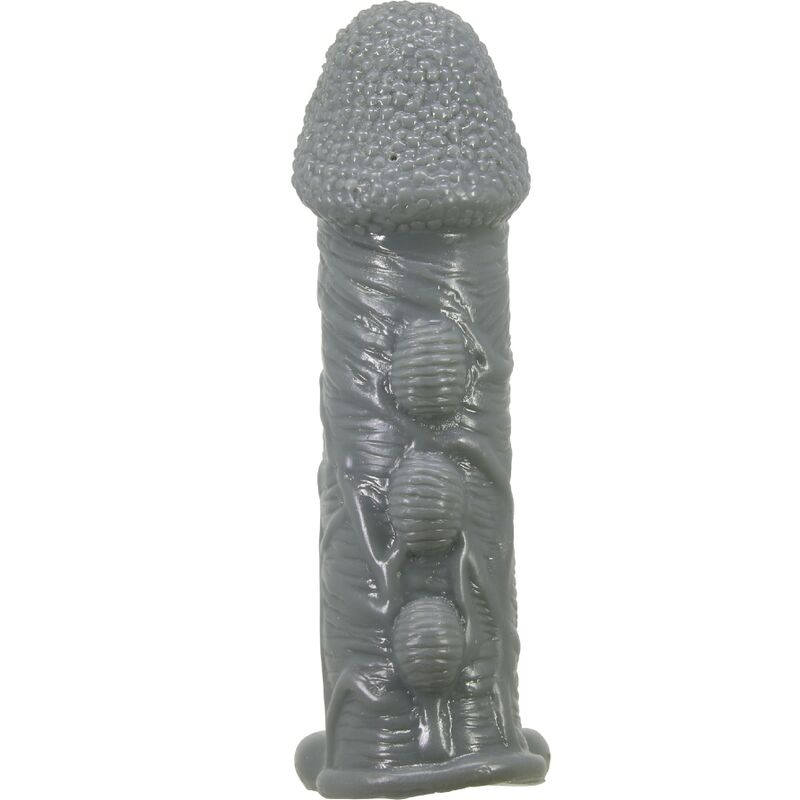 PRETTY LOVE - AGRANDISSEUR DE PÉNIS RÉALISTE ET MANCHON DE RETARDEMENT GRIS - Sensualia