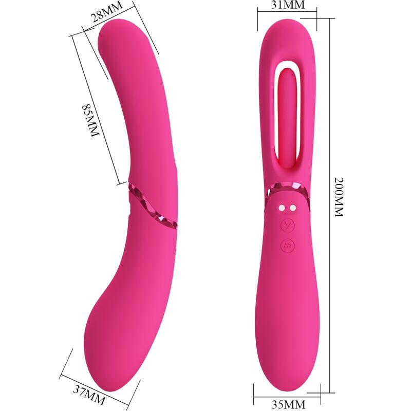 ROMANCE - VIBRATEUR POINT G LEXIE 7 VIBRATIONS ROSE - Sensualia