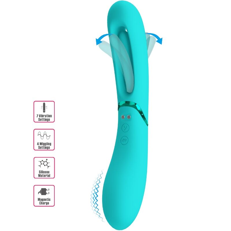 ROMANCE - VIBRATEUR POINT G LEXIE 7 VIBRATIONS BLEU - Sensualia