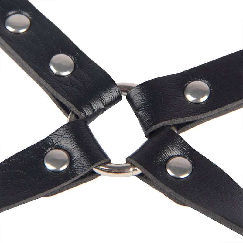 SUBBLIME - 953690 MENOTTES AVEC CEINTURE DE BONDAGE NOIRE TAILLE UNIQUE - Sensualia