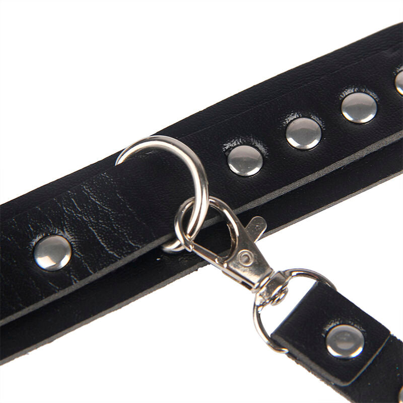 SUBBLIME - 953690 MENOTTES AVEC CEINTURE DE BONDAGE NOIRE TAILLE UNIQUE - Sensualia