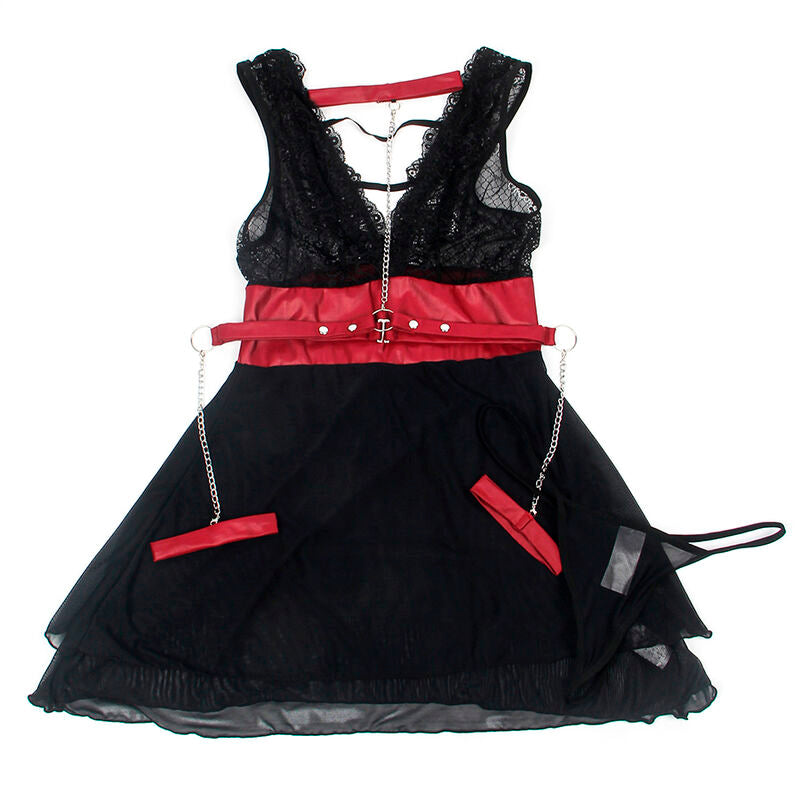 SUBBLIME - 954437 ROBE BONDAGE EN DENTELLE NOIRE L/XL - Sensualia