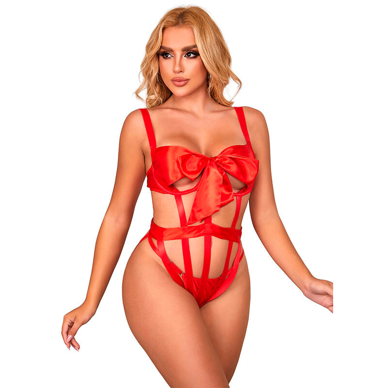 SUBBLIME - 954468 BODY SEXY CALADO CON LAZO ROJO S/M - Sensualia