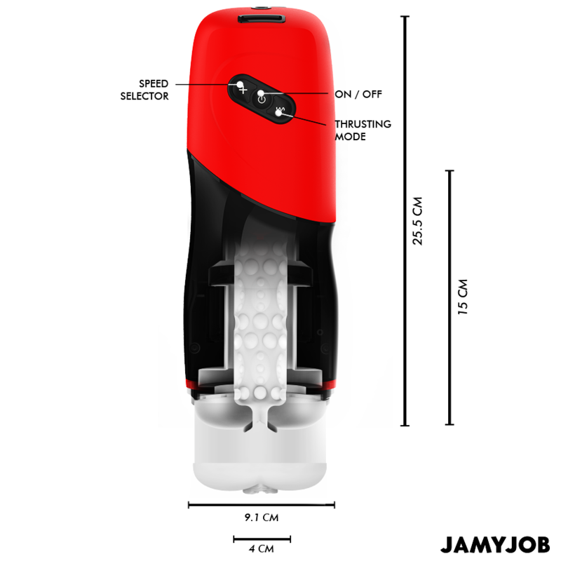 JAMYJOB - MASTURBATEUR VAGIN AUTOMATIQUE XPEED 5 MODES DE POUSSÉE ET EFFET SONORE - Sensualia