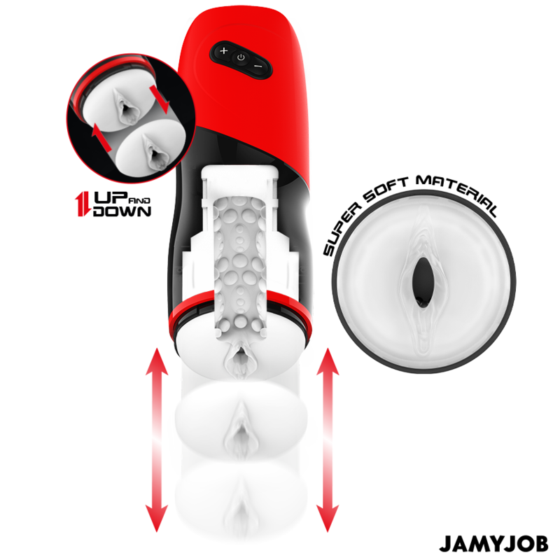JAMYJOB - MASTURBATEUR VAGIN AUTOMATIQUE XPEED 5 MODES DE POUSSÉE ET EFFET SONORE - Sensualia