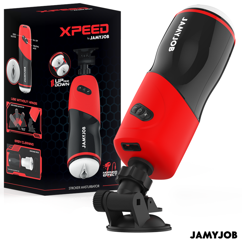 JAMYJOB - MASTURBATEUR VAGIN AUTOMATIQUE XPEED 5 MODES DE POUSSÉE ET EFFET SONORE - Sensualia