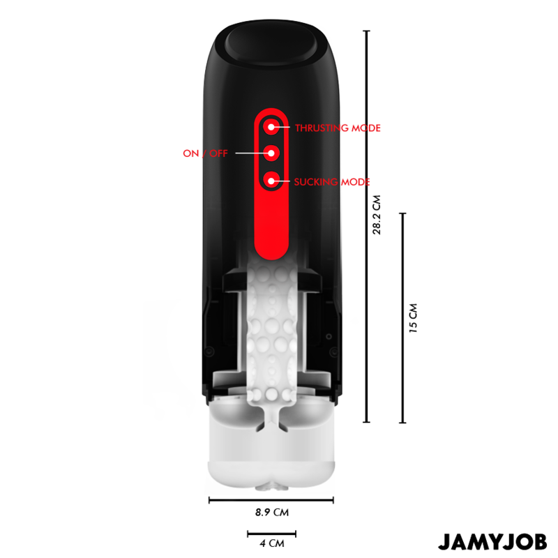 JAMYJOB - MASTURBATEUR VAGIN AUTOMATIQUE PHANTOM 5 MODES D'ASPIRATION ET DE POUSSÉE - Sensualia