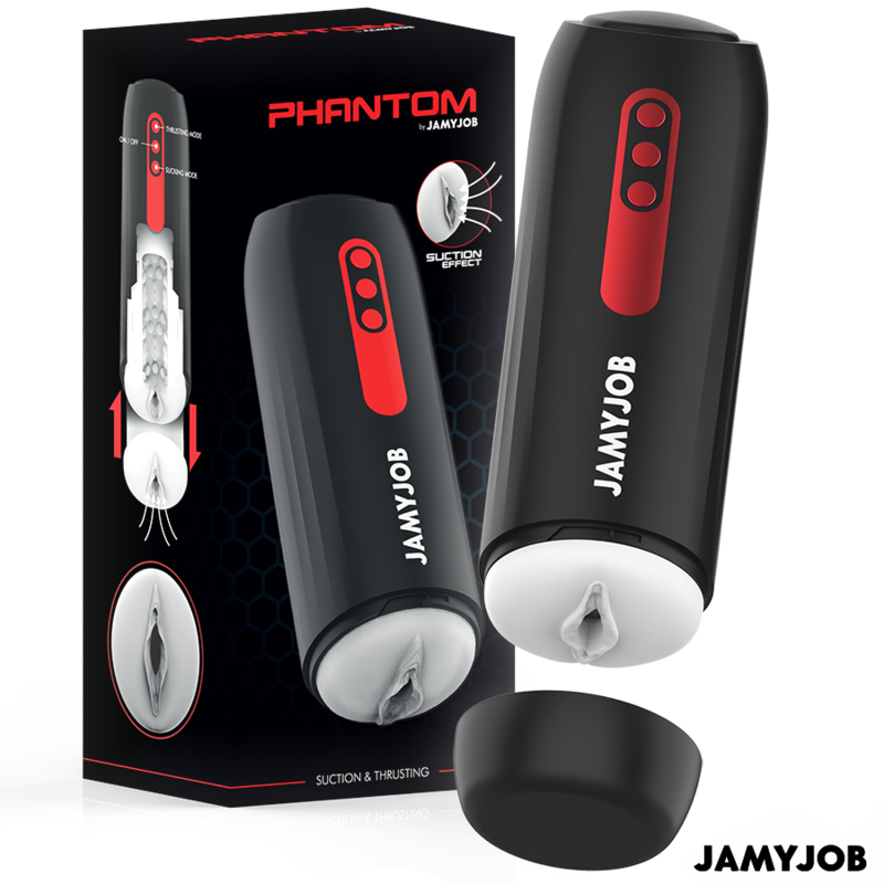 JAMYJOB - MASTURBATEUR VAGIN AUTOMATIQUE PHANTOM 5 MODES D'ASPIRATION ET DE POUSSÉE - Sensualia