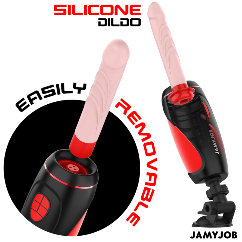 JAMYJOB - MASTURBATEUR AUTOMATIQUE PYSTON BASE AVEC DILDO À TÉLÉCOMMANDE - Sensualia