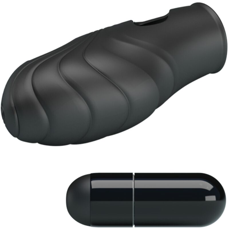 PRETTY LOVE - VIBRATEUR DE DOIGT EN SILICONE LICH NOIR - Sensualia