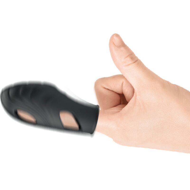 PRETTY LOVE - VIBRATEUR DE DOIGT EN SILICONE LICH NOIR - Sensualia