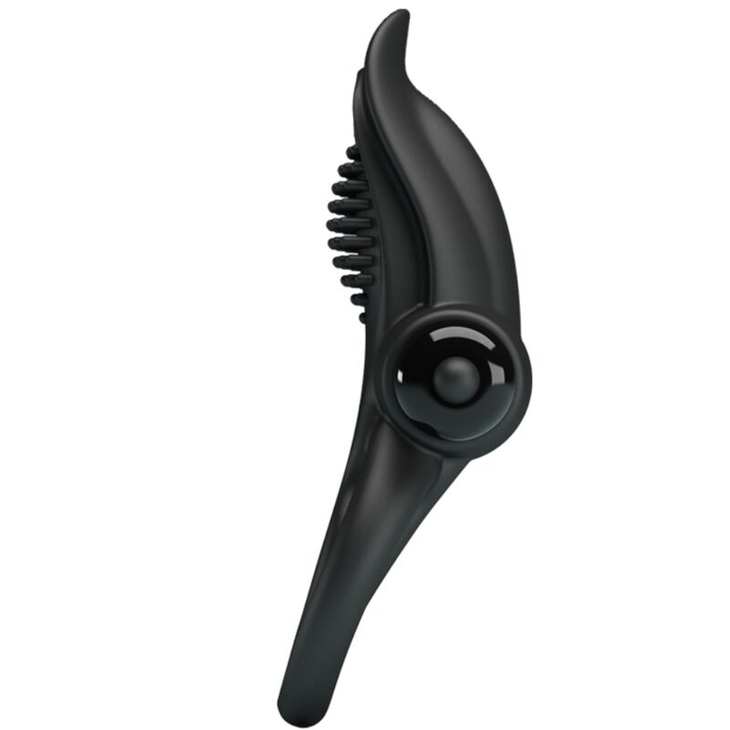 PRETTY LOVE - DOUBLE ANNEAU VIBRANT + STIMULATEUR DE CLITORIS 10 VIBRATIONS NOIR - Sensualia