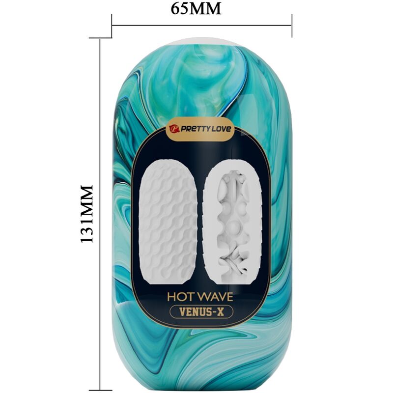 PRETTY LOVE - MASTURBATEUR POUR HOMME EN SILICONE HOT WAVE BLANC - Sensualia