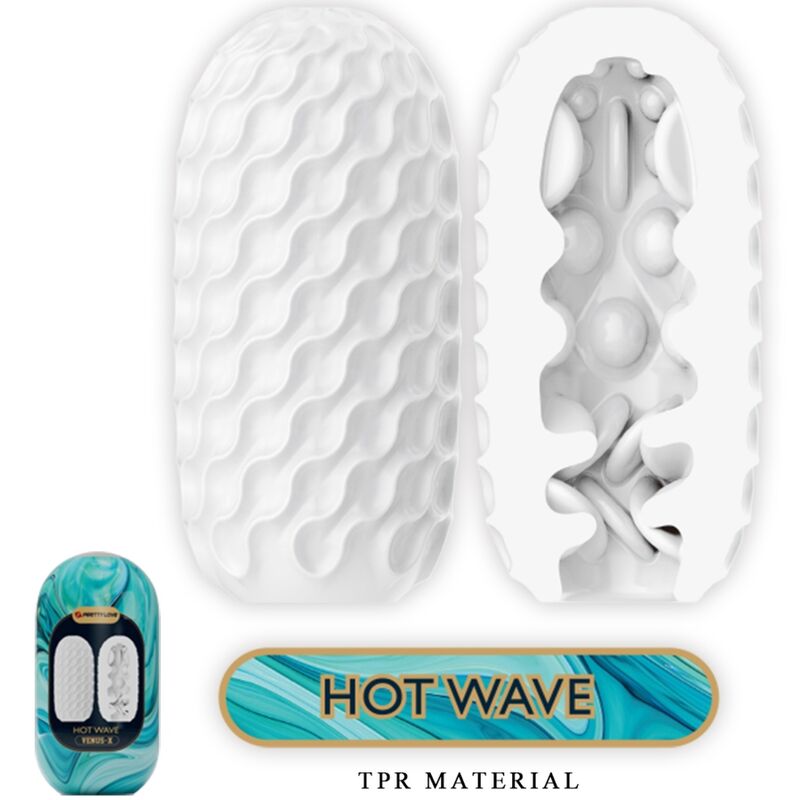 PRETTY LOVE - MASTURBATEUR POUR HOMME EN SILICONE HOT WAVE BLANC - Sensualia