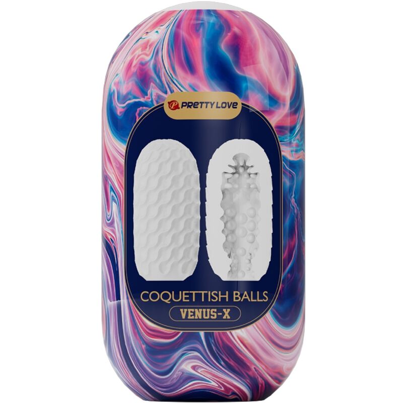 PRETTY LOVE - COQUETTISH BALLS MASTURBATEUR HOMME EN SILICONE BLANC - Sensualia