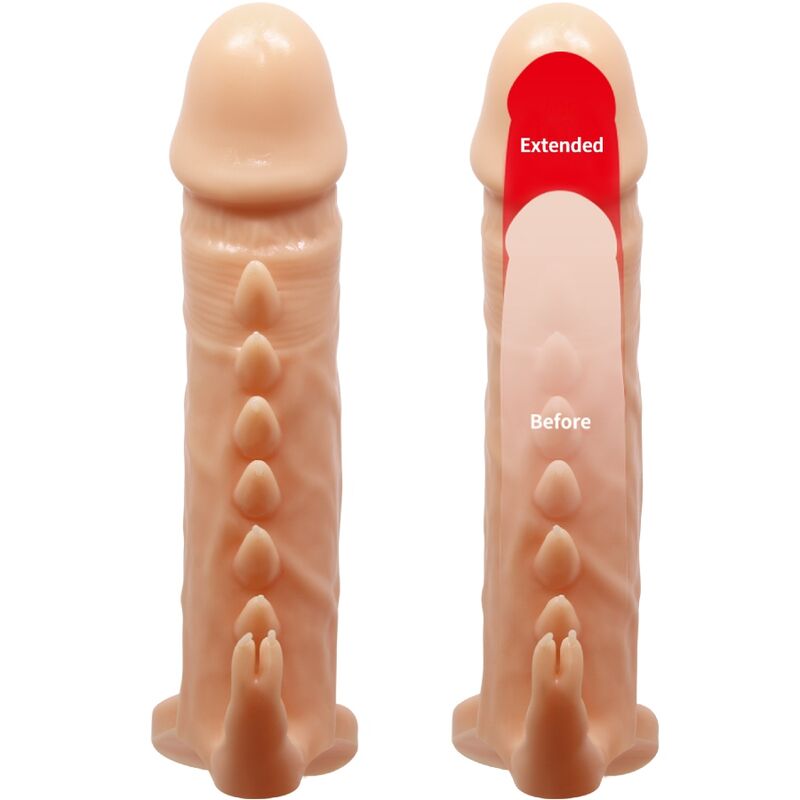PRETTY LOVE - EMMIT MANCHON POUR PÉNIS + STIMULATEUR DE CLITORIS CHAIR - Sensualia