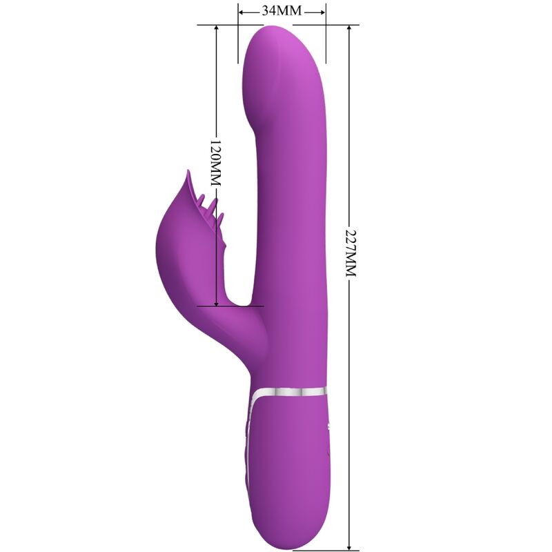 PRETTY LOVE - VIBRATEUR ET STIMULATEUR MULTIFONCTION 4 EN 1 VIOLET - Sensualia