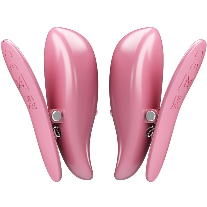 PRETTY LOVE - PINCES À TÉTONS CAILEY 10 VIBRATIONS TÉLÉCOMMANDE ROSE - Sensualia
